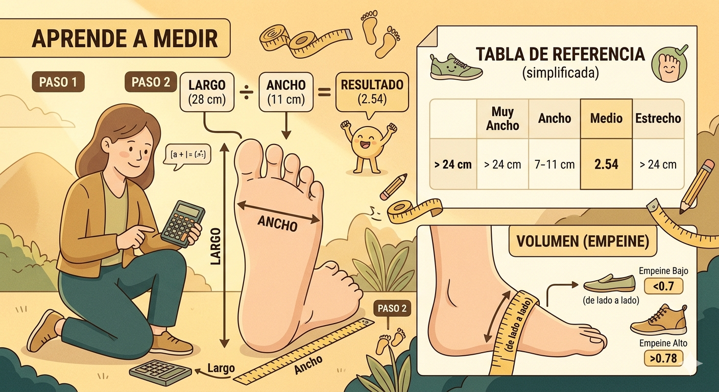 Pie ancho o estrecho: cómo medir tu pie correctamente paso a paso