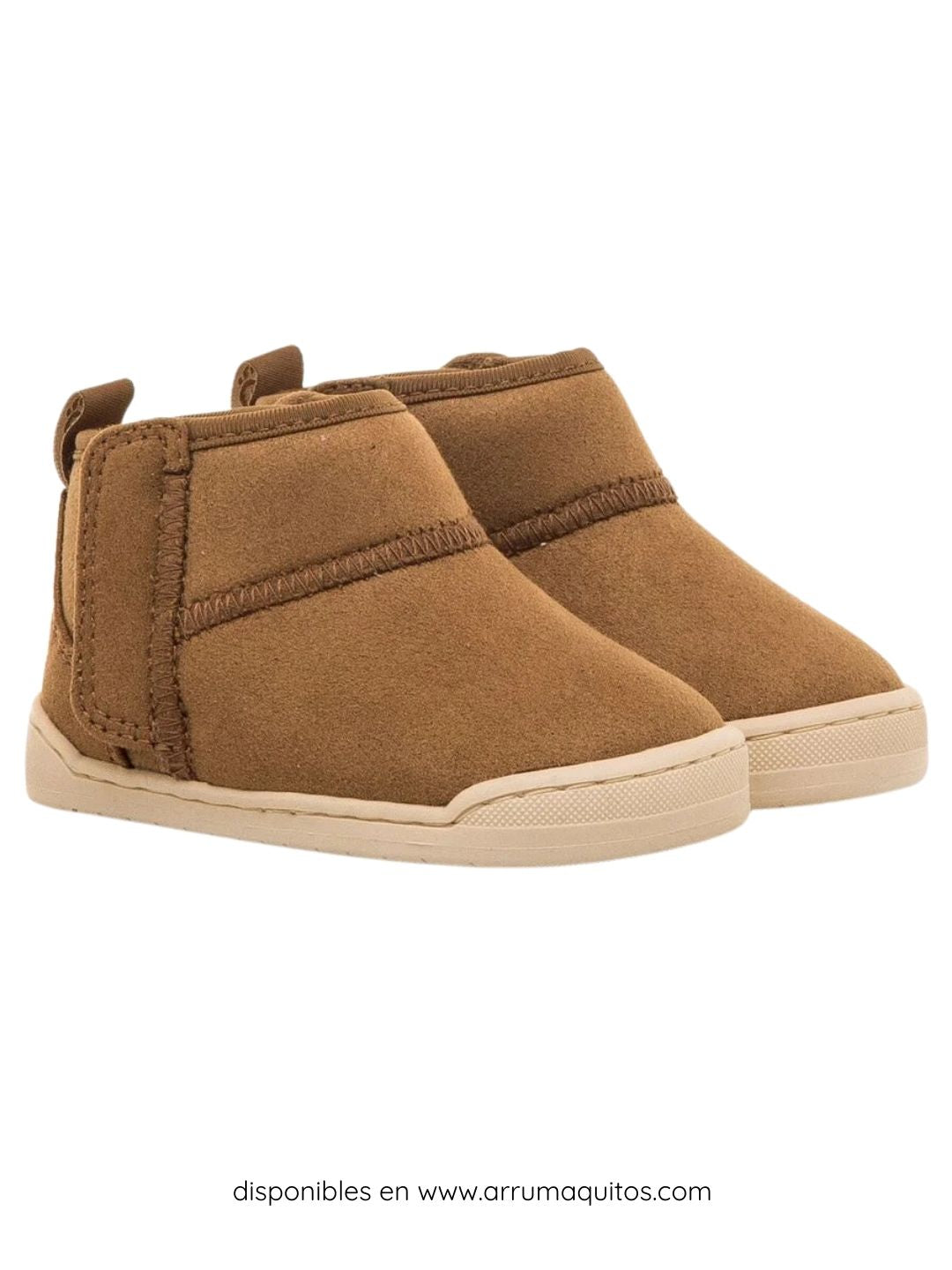 Botines barefoot veganos Nuez Cuero de Mustang Free