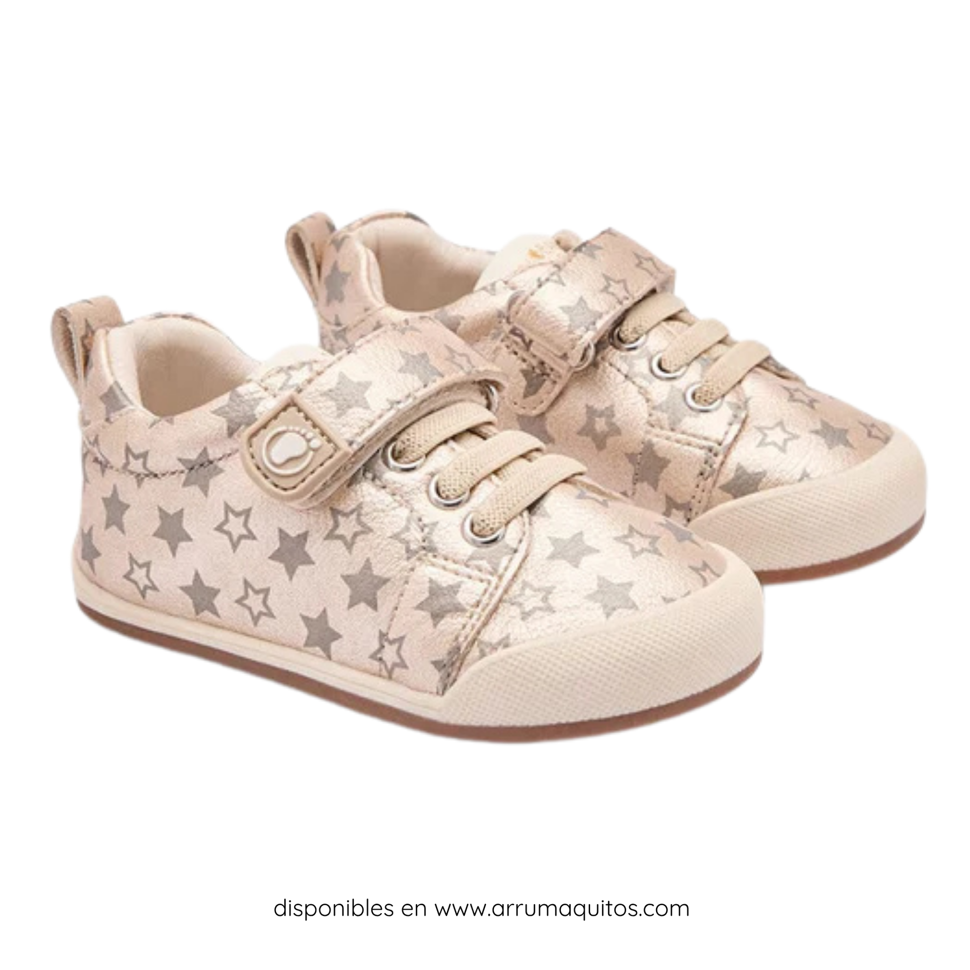 Sneakers Barefoot Primeros Pasos Estrellas Doradas De Tecnobaby