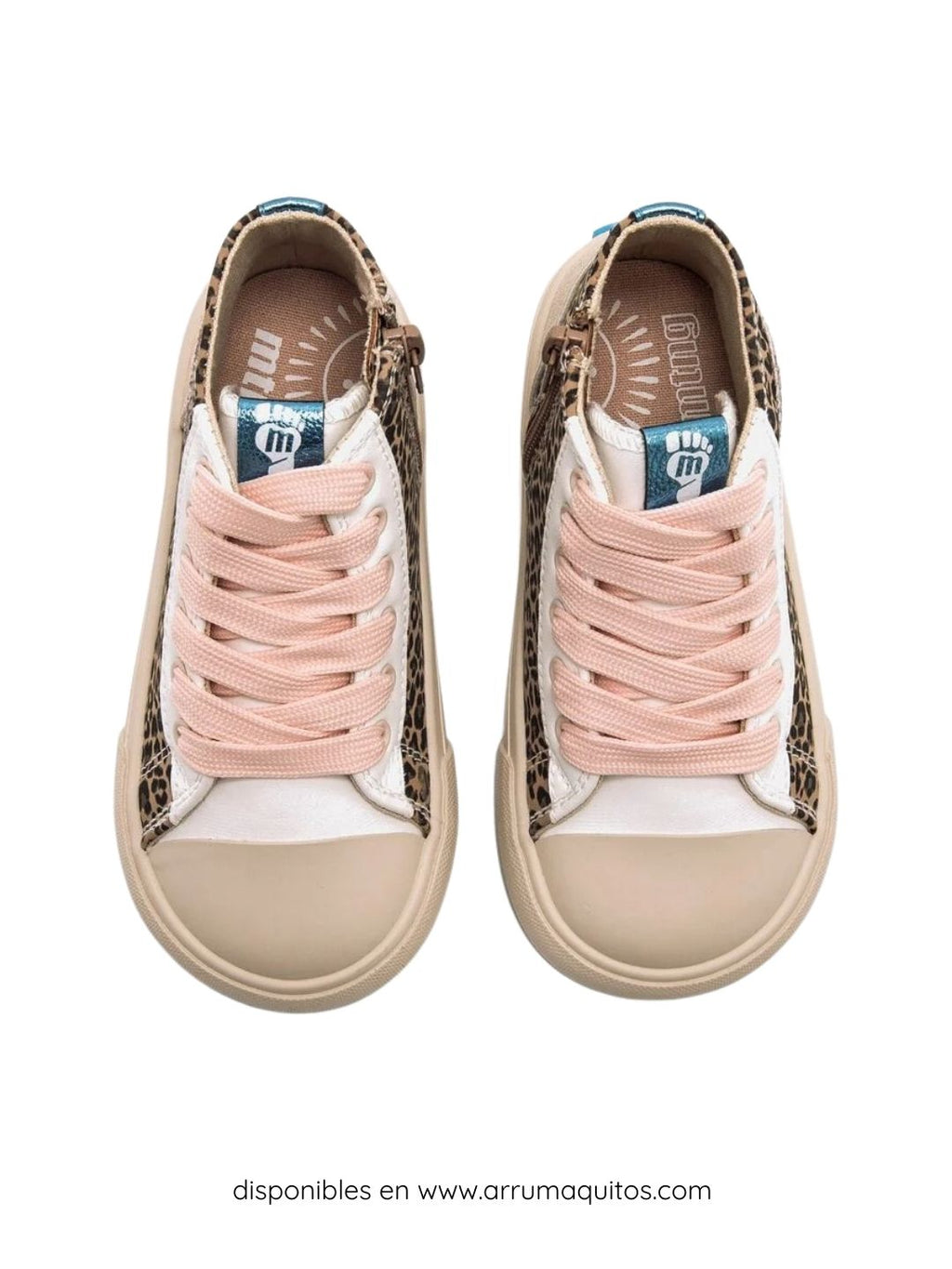 Sneakers barefoot veganas tipo Botín Leopardo con Purpurina de Mustang Free