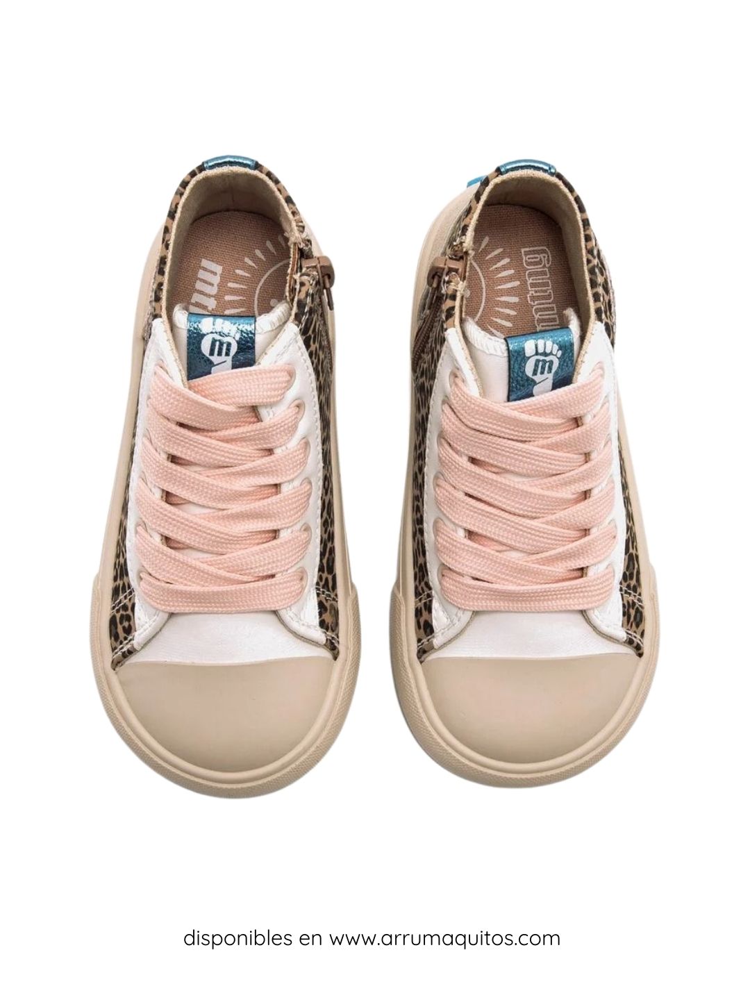 Sneakers barefoot veganas tipo Botín Leopardo con Purpurina de Mustang Free