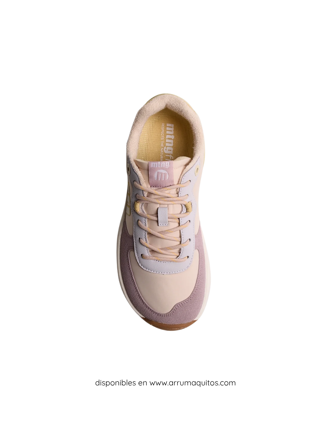 Zapatillas Barefoot Respetuosas Diario Mustang Free Apolo Crema Malva