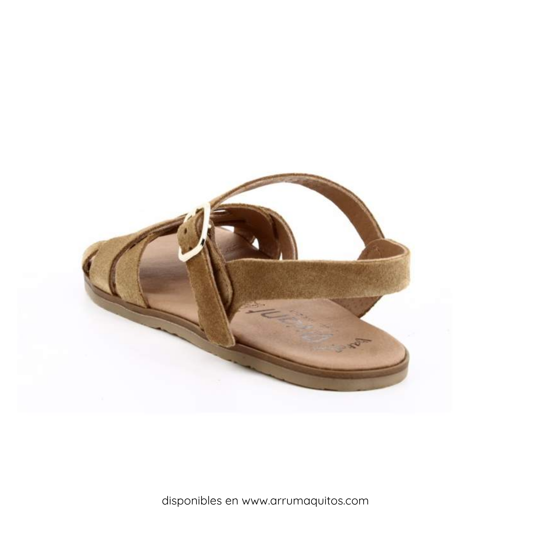 Sandalias Barefoot de Mujer Onix en Serraje Whisky de Vivant