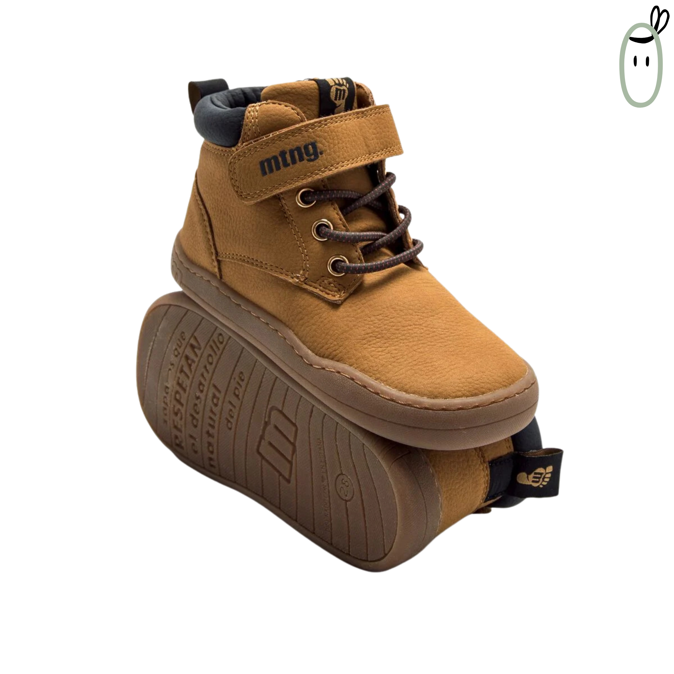 Botines barefoot Veganos Camel de Mustang Free