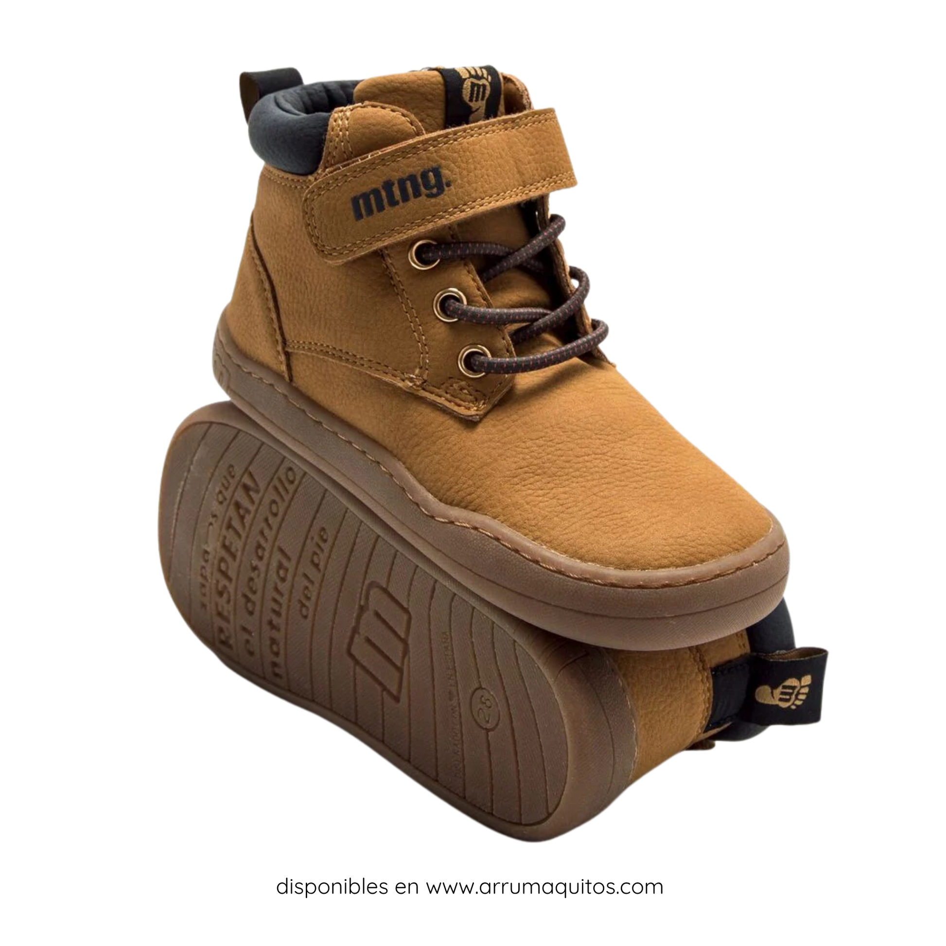 Camel Vegan Barefoot Boots by Mustang Free