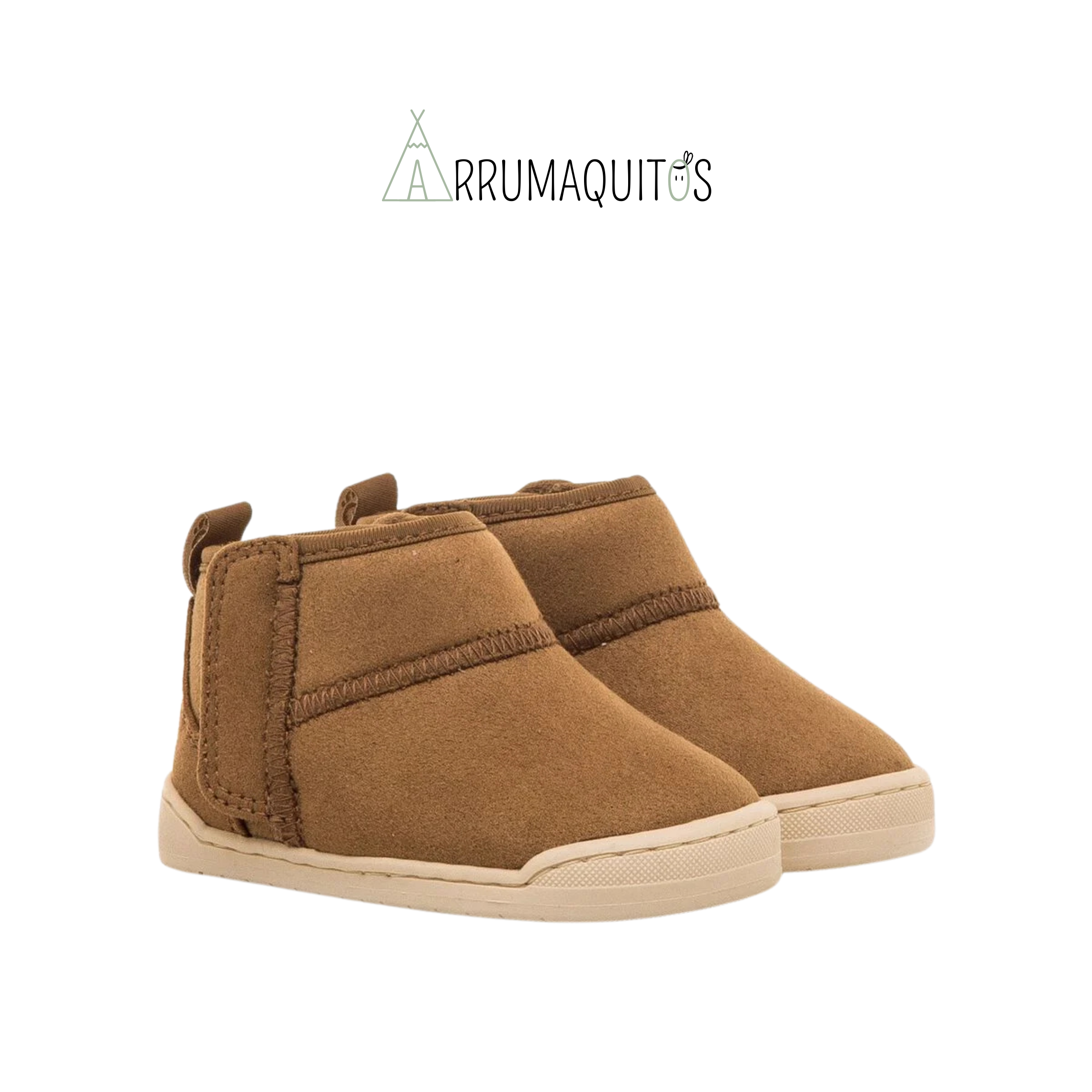 Botines barefoot Vegano Nuez Cuero de Mustang Free