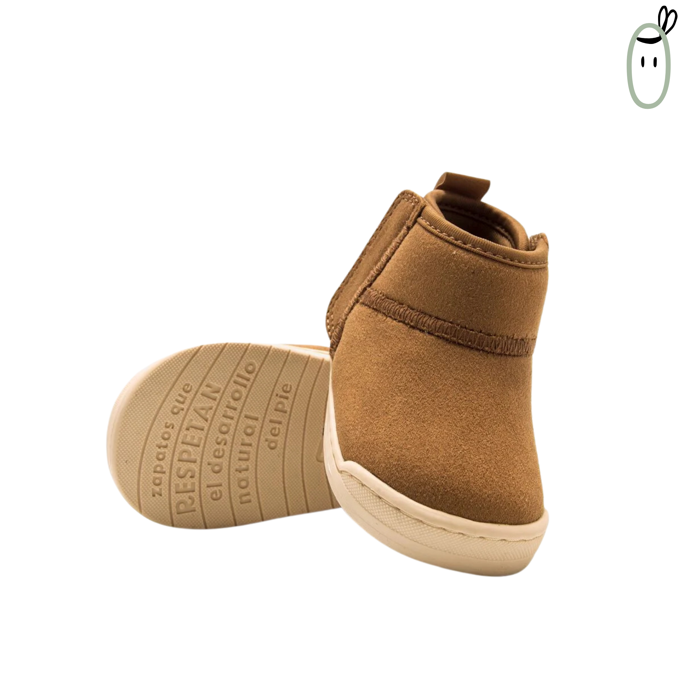 Botines barefoot Vegano Nuez Cuero de Mustang Free