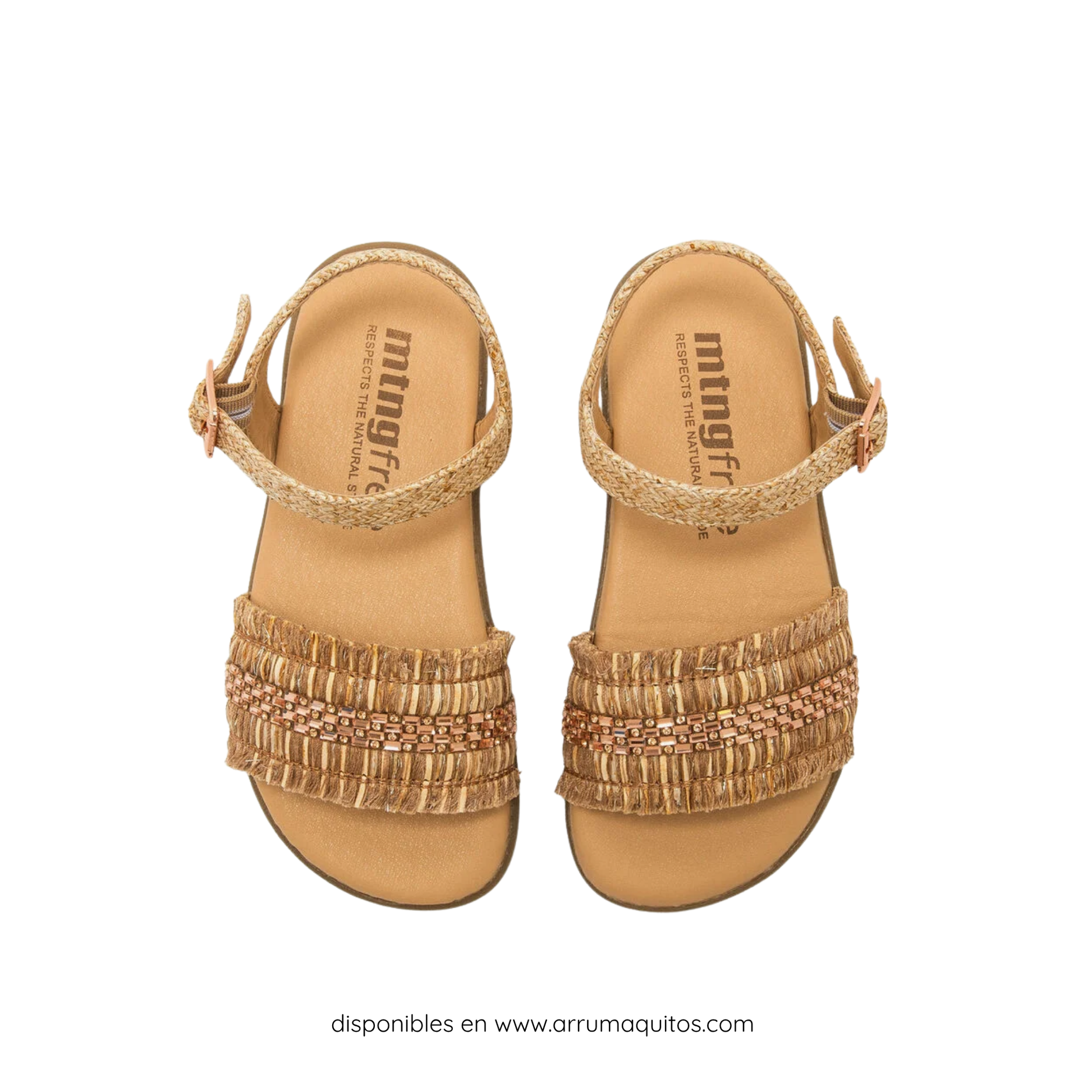Sandalias Barefoot Verano 49348-C59797 Detalles Brillantes Free De Mustang