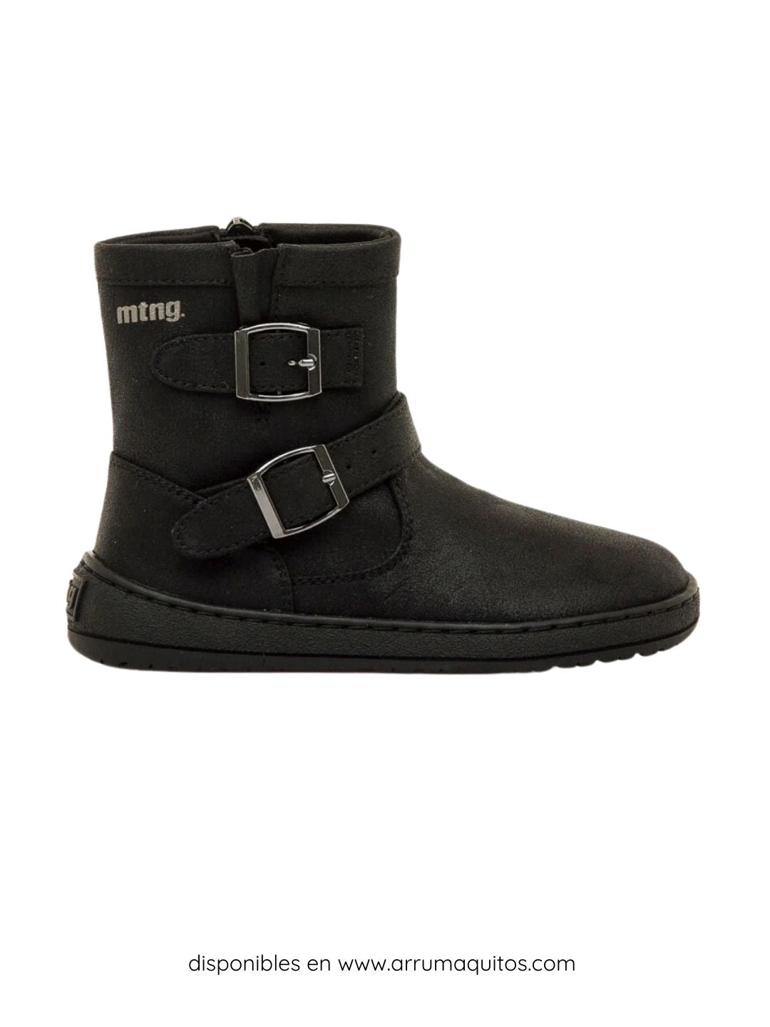 Botines Barefoot Veganos Negros con Hebilla de Mustang Free