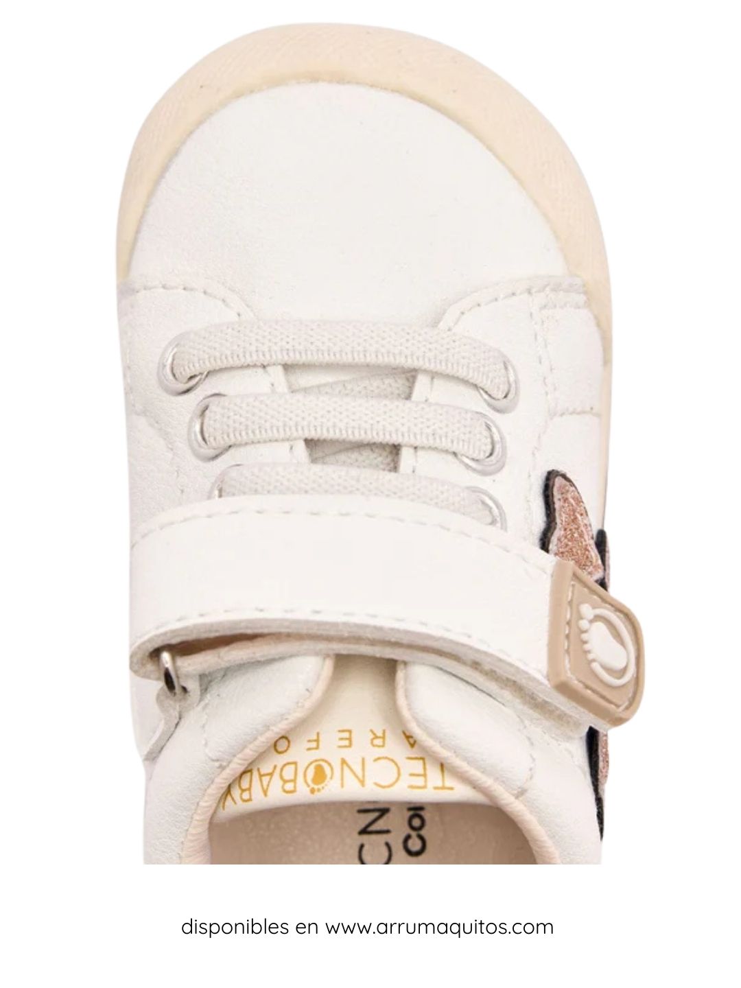 Sneakers Barefoot Blancas Corazones con Purpurina