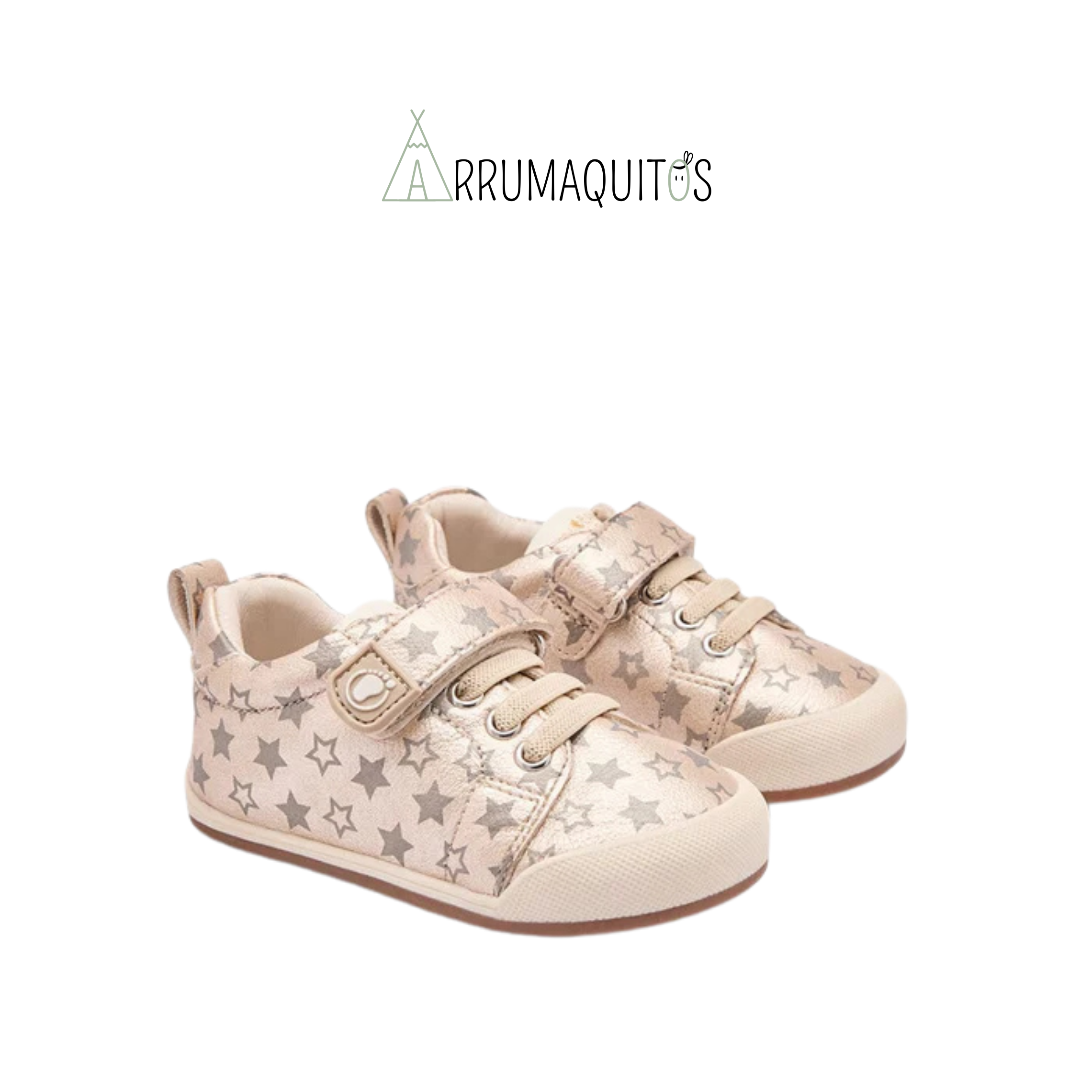 Sneakers barefoot Estrellas Doradas de Tecnobaby