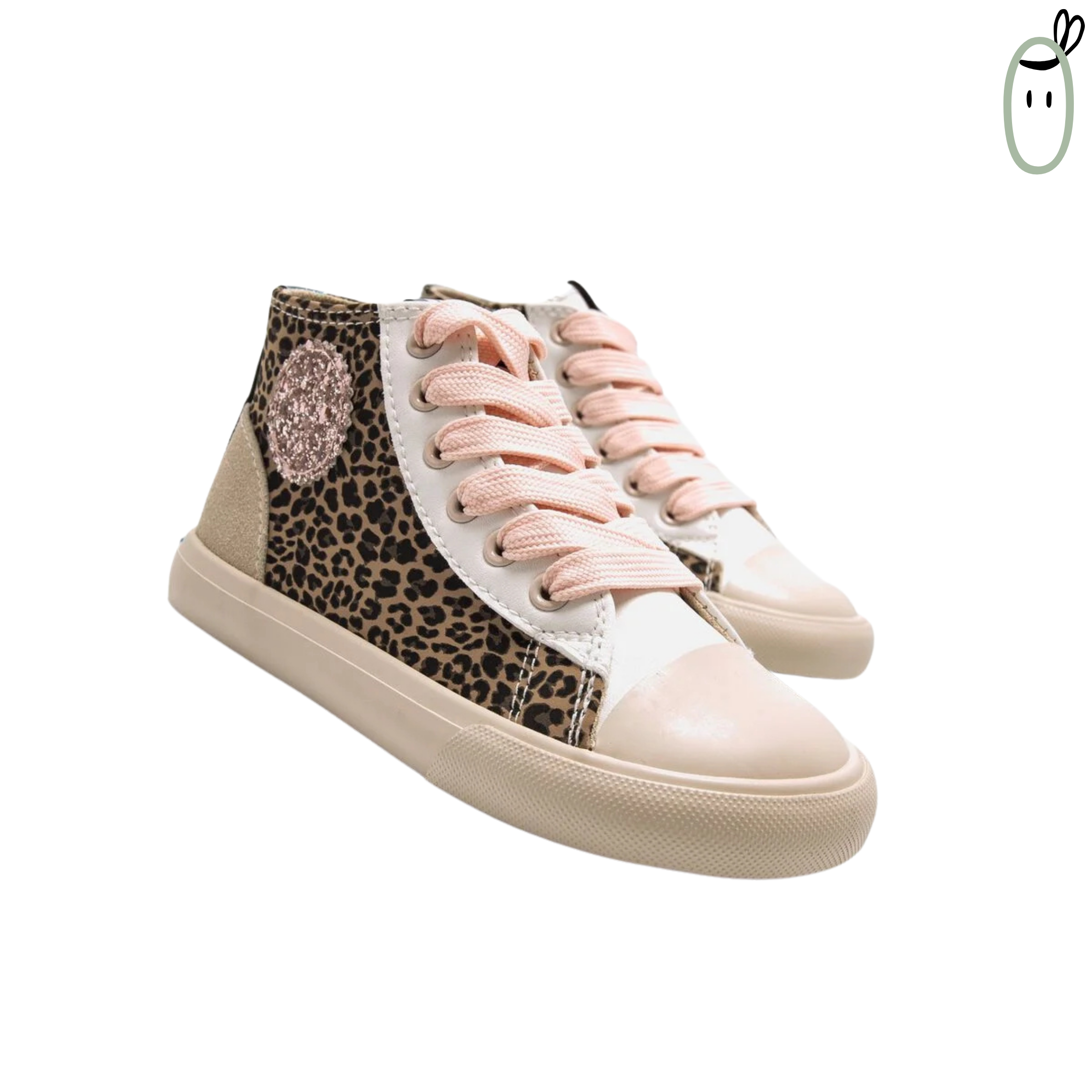 Sneakers barefoot Veganas tipo Botín Leopardo con Purpurina de Mustang Free