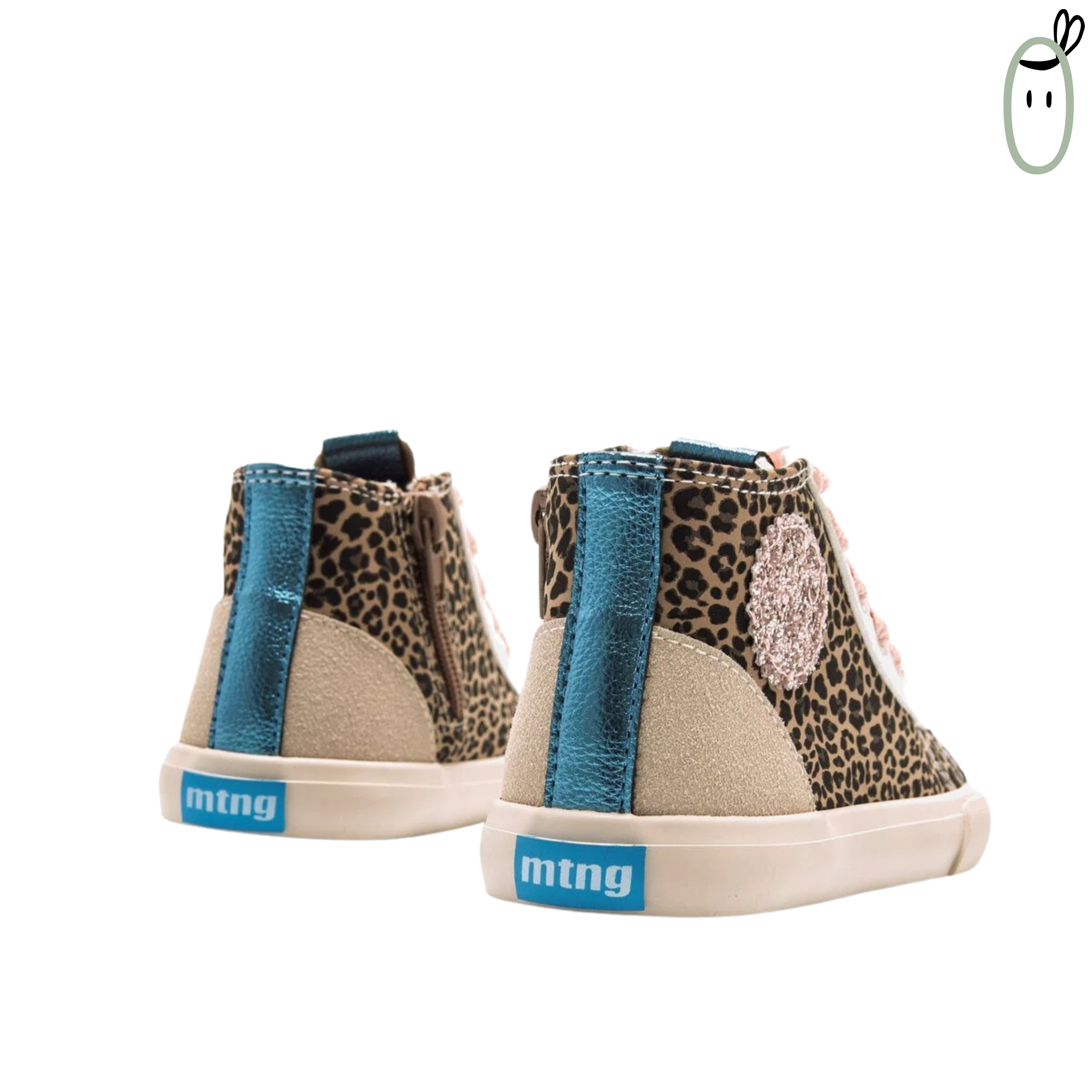 Sneakers barefoot Veganas tipo Botín Leopardo con Purpurina de Mustang Free