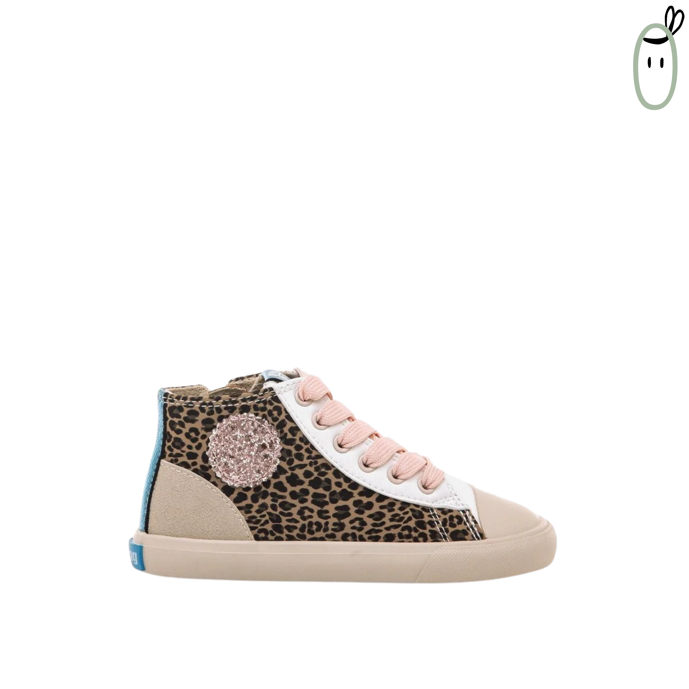 Sneakers barefoot Veganas tipo Botín Leopardo con Purpurina de Mustang Free