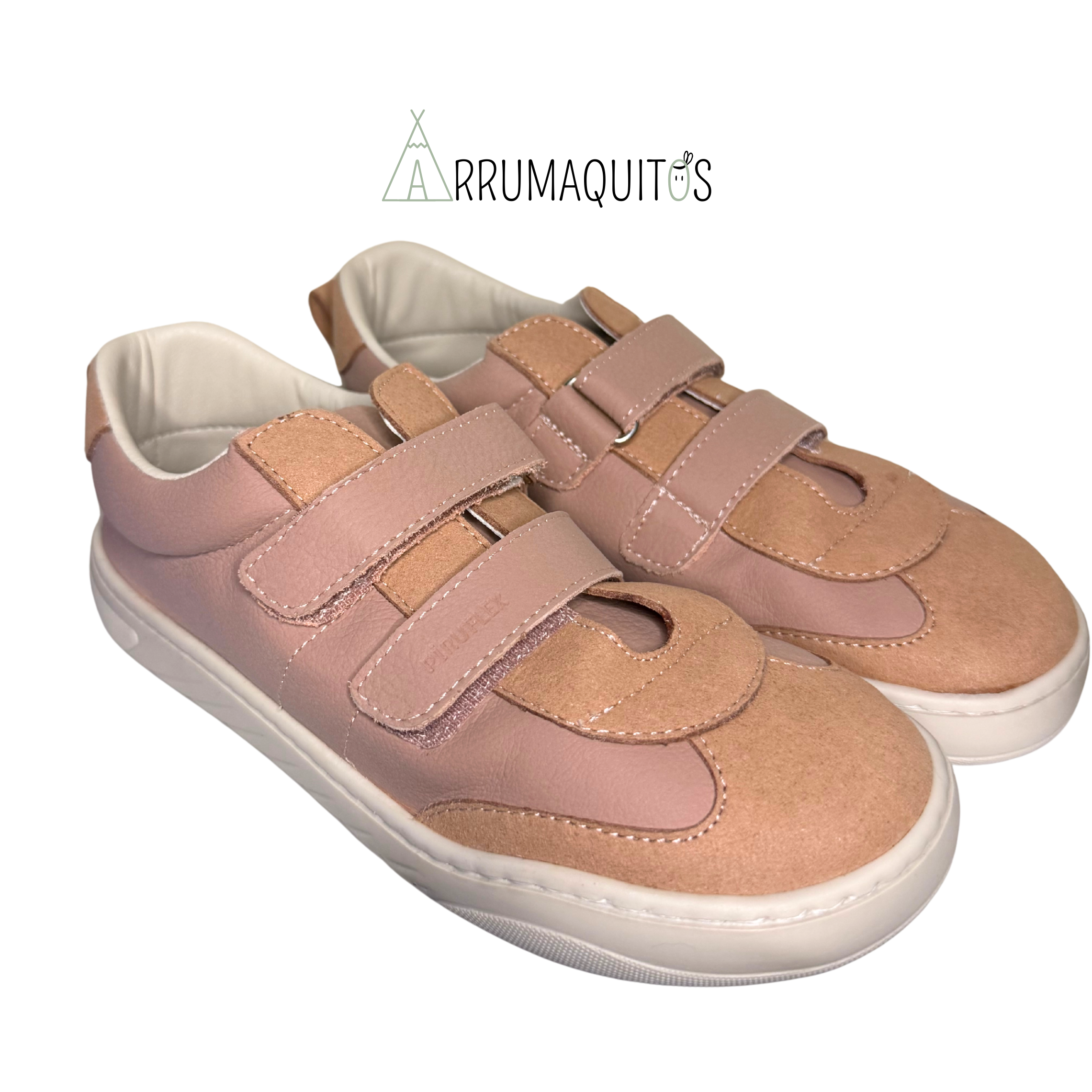 Zapatillas de diario barefoot de piel Davinci Pink de Piruflex