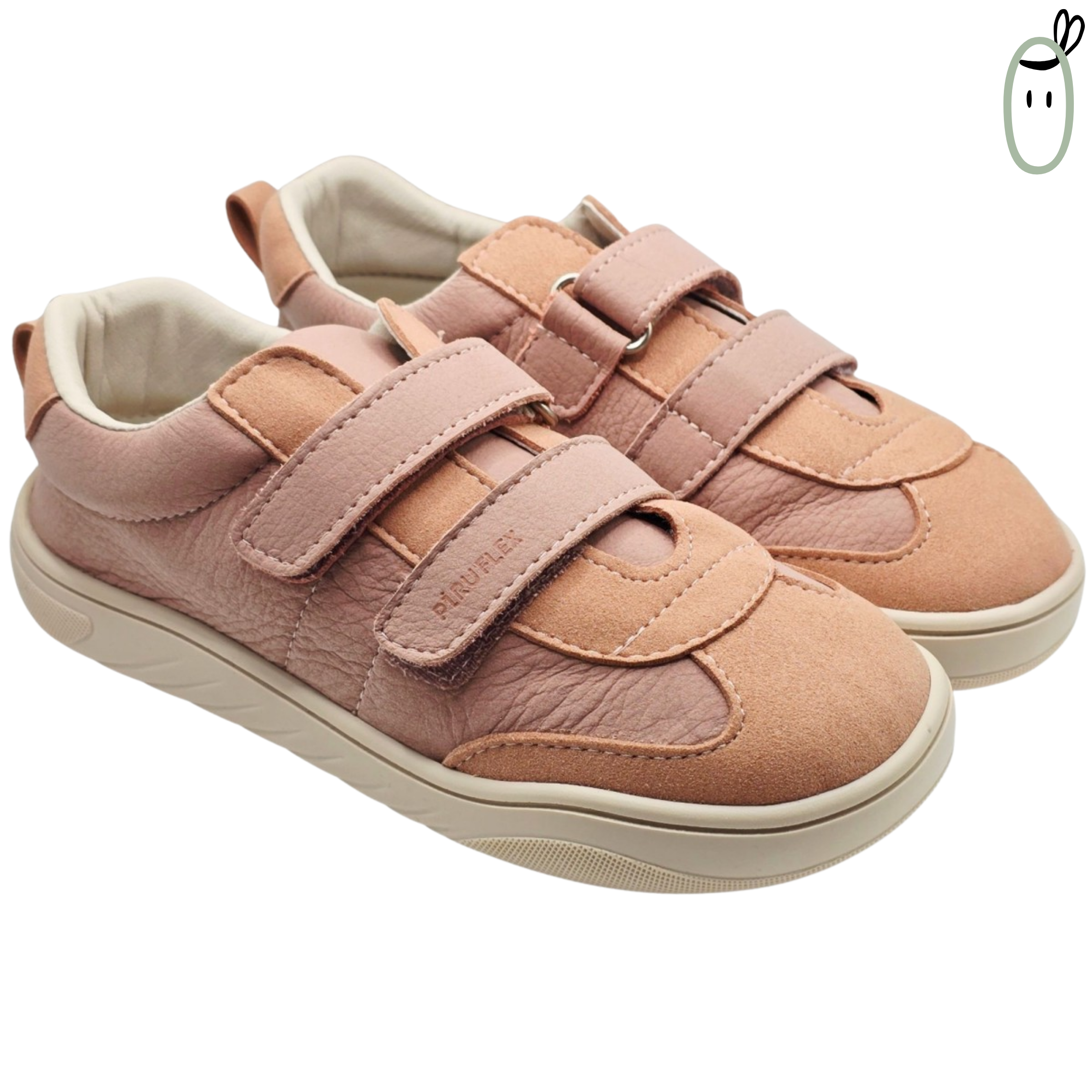 Zapatillas de diario barefoot de piel Davinci Pink de Piruflex