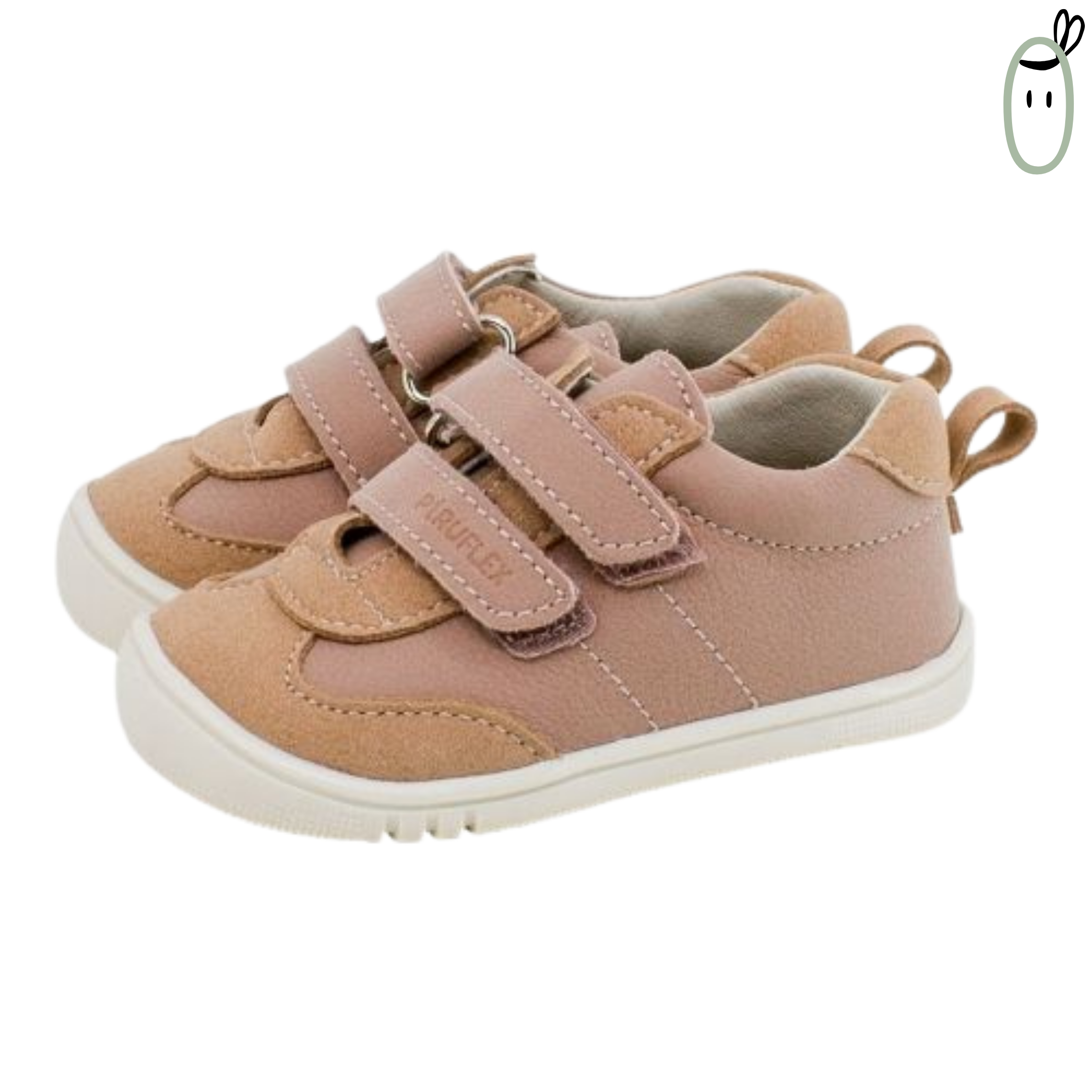 Zapatillas de diario barefoot de piel Davinci Pink de Piruflex