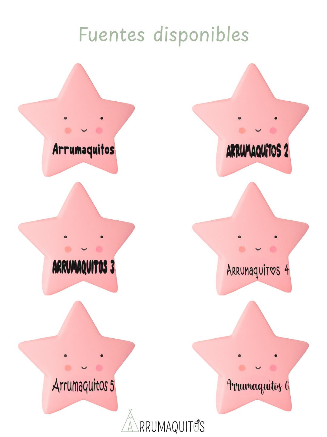 Lámpara personalizada estrella