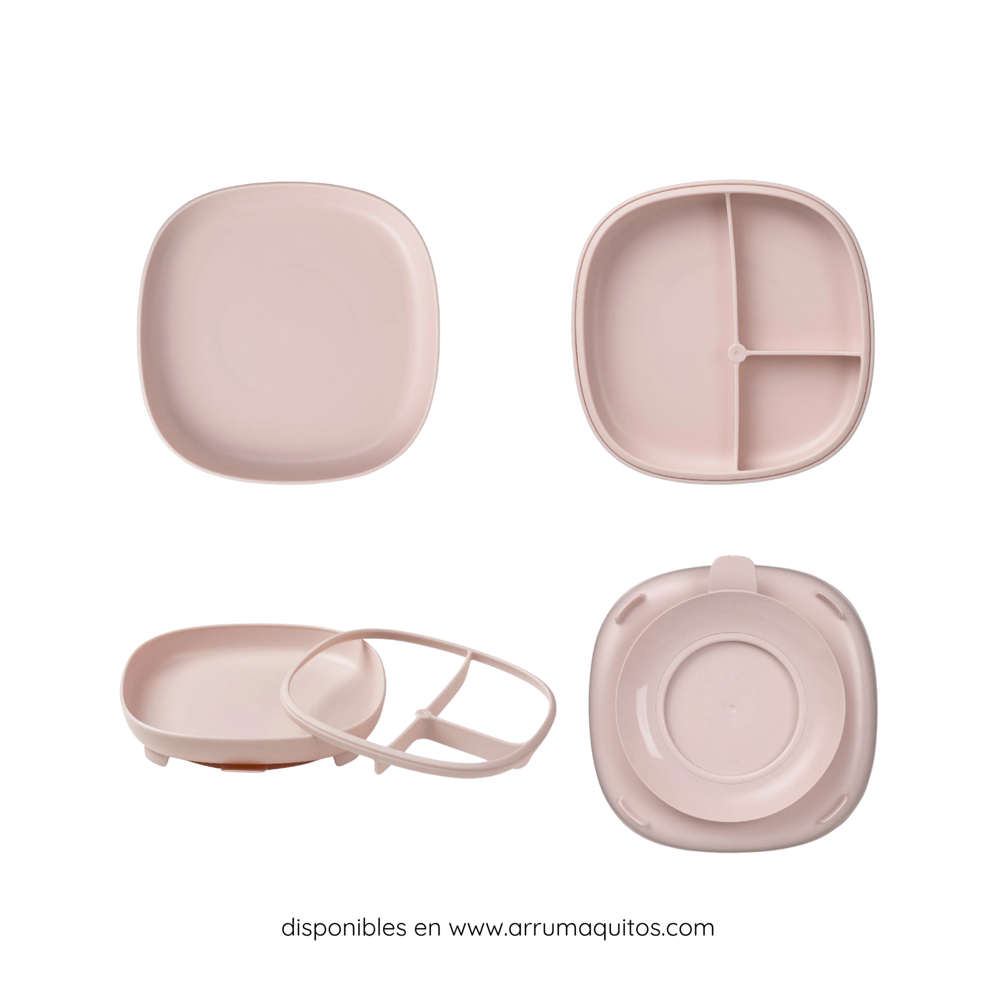 Plato Para Alimentación Complementaria 2 En 1 Con Ventosa Blush De B.Box