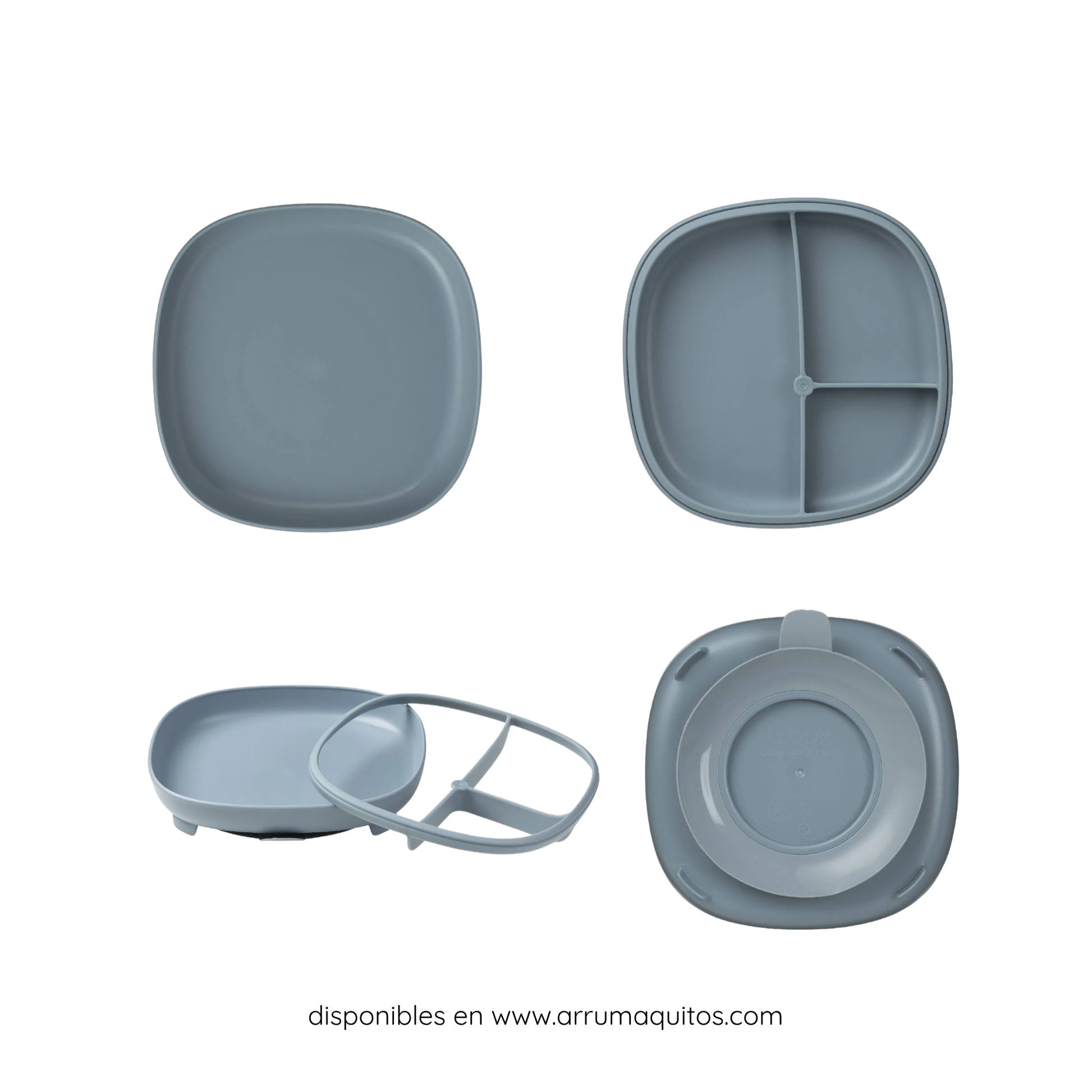 Plato Para Alimentación Complementaria 2 En 1 Con Ventosa Ocean De B.Box