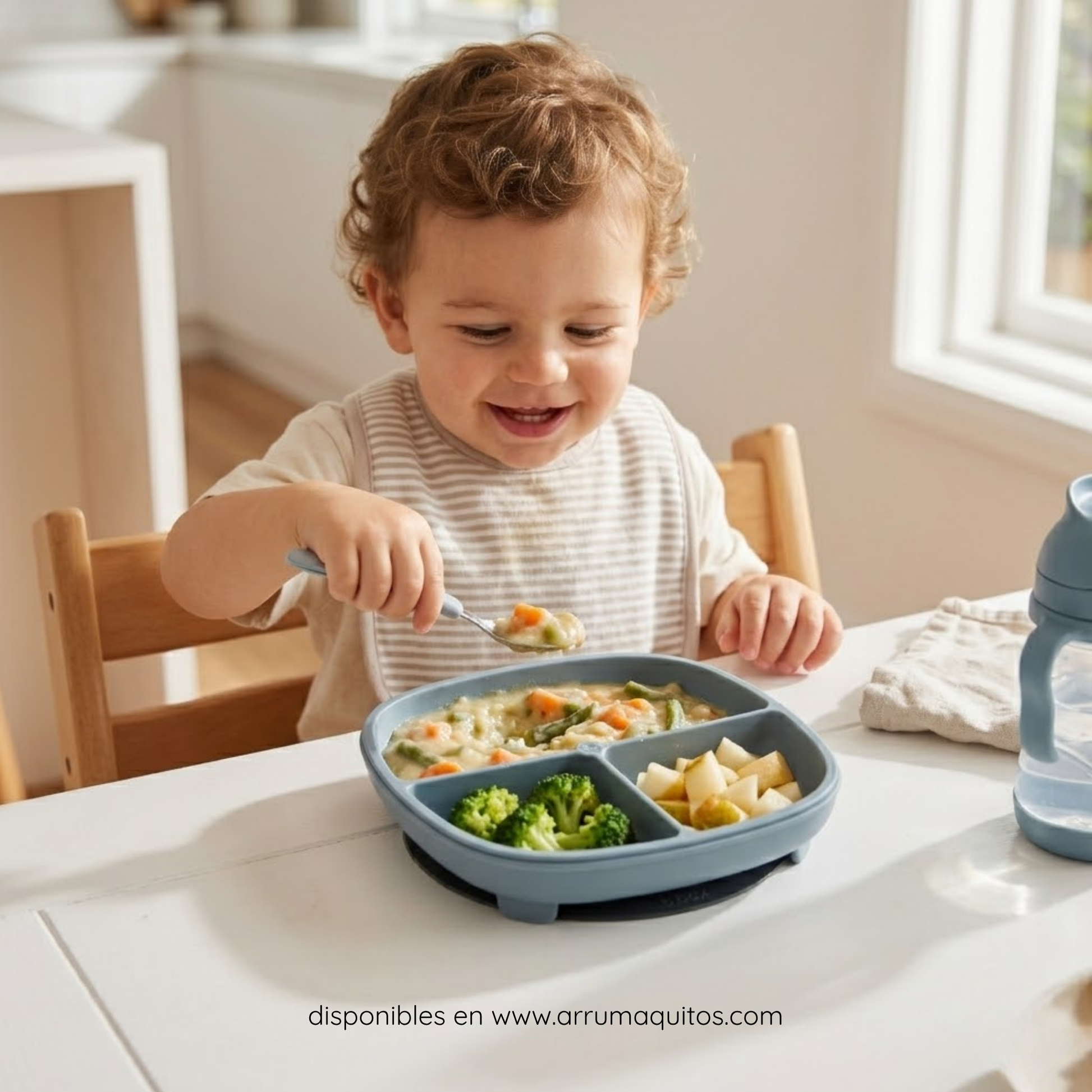 Plato Para Alimentación Complementaria 2 En 1 Con Ventosa Ocean De B.Box