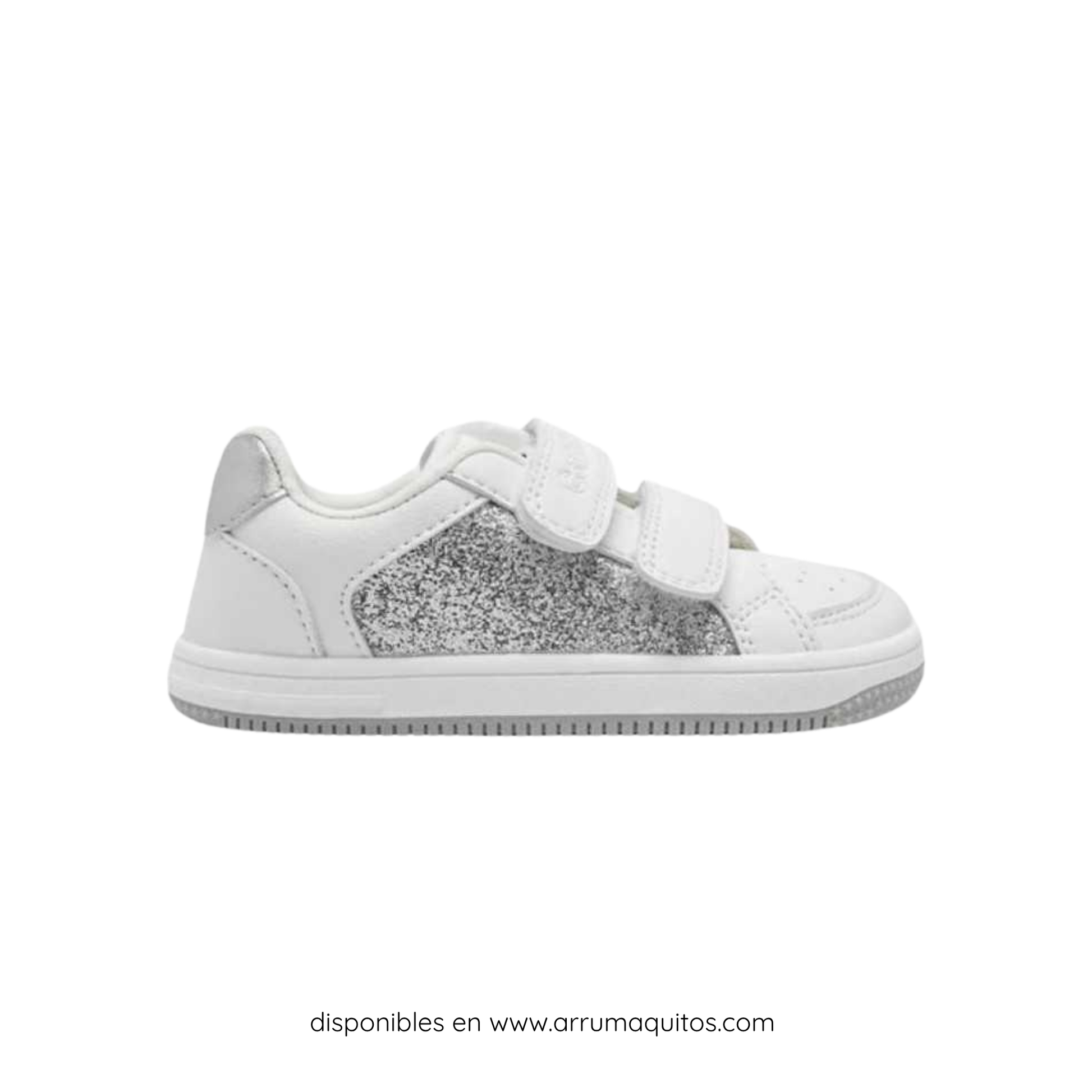 Zapatillas Barefoot Diario GoFlex con Glitter Plata de Conguitos