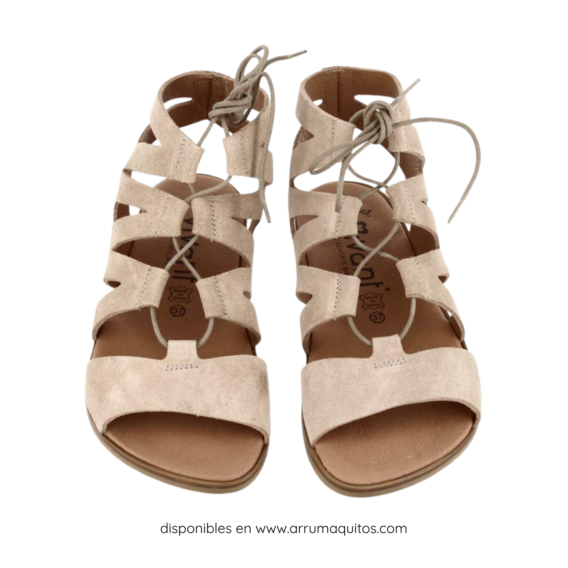Sandalias Barefoot Casual Savia en Serraje Camello de Vivant