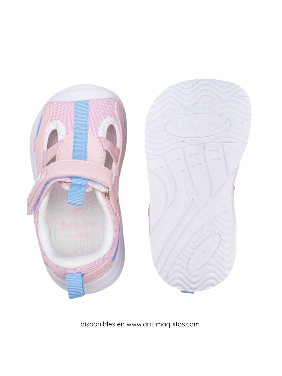 Sandalias Barefoot Deportivo Baby Free Rosa de Chetto