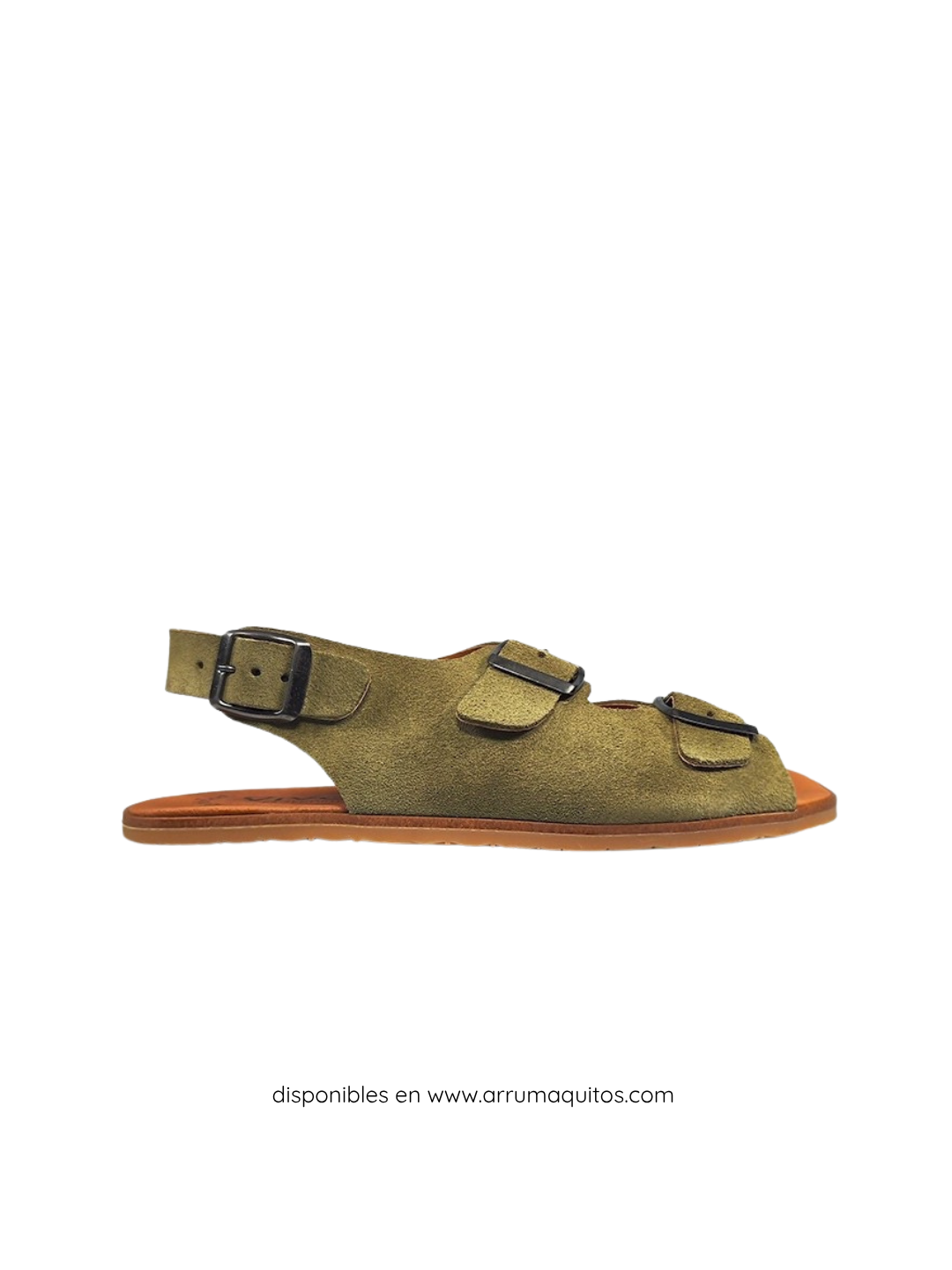 Sandalias Barefoot Casual Semilla en Serraje Kaki de Vivant