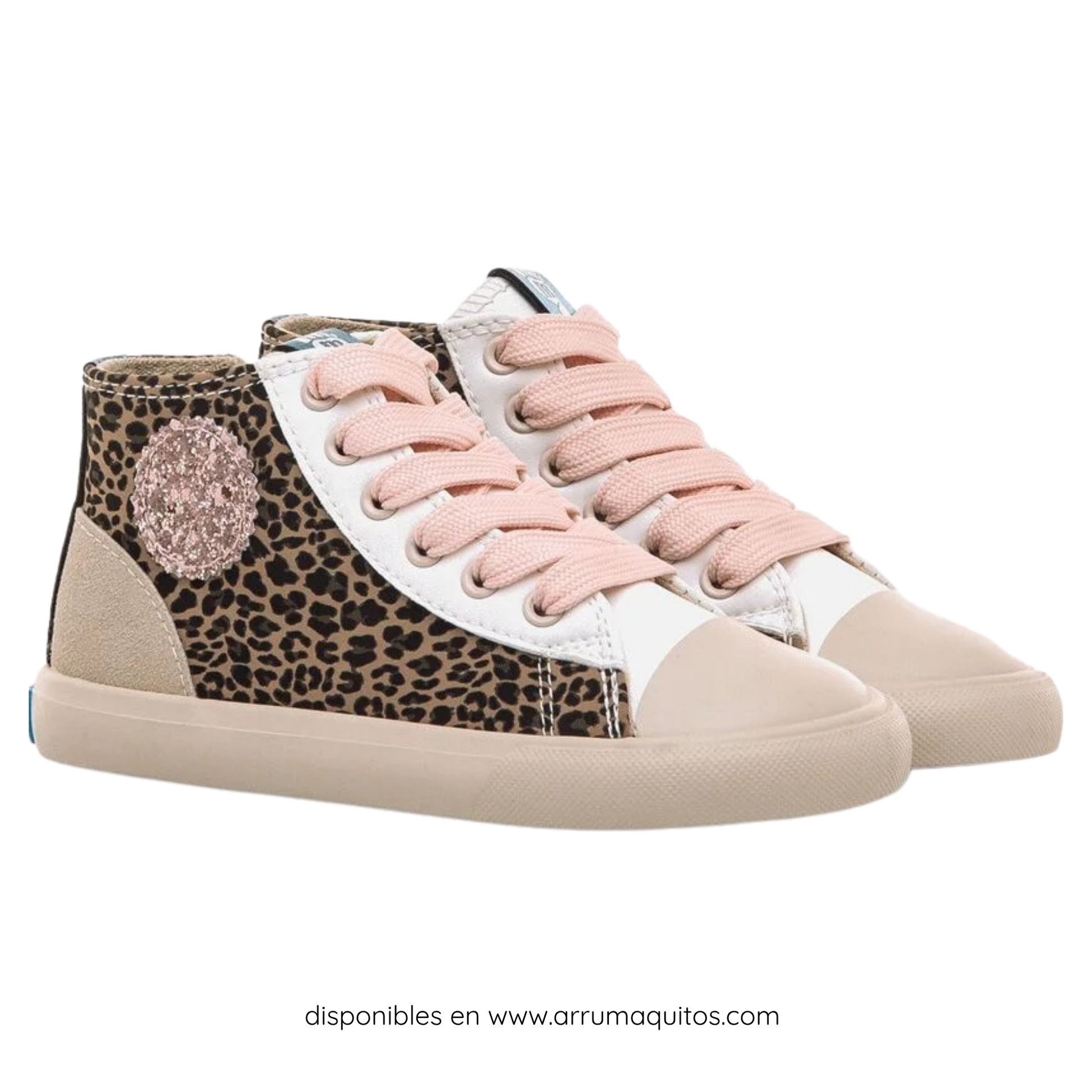 Mustang Free Leopard Glitter Vegan Bootie Barefoot Sneakers