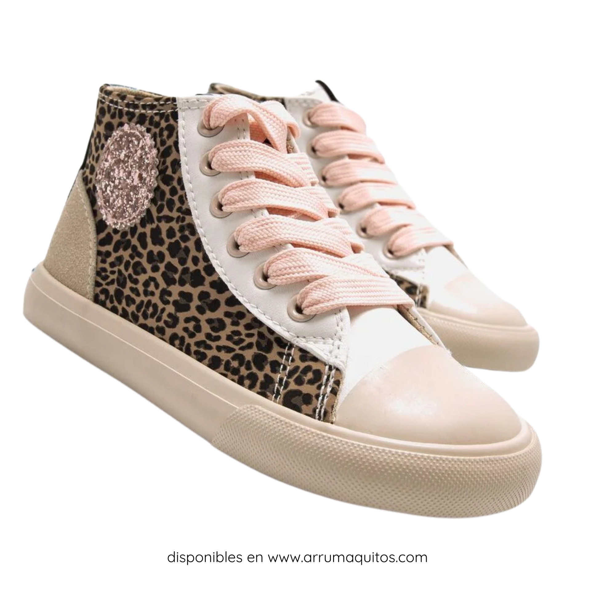 Mustang Free Leopard Glitter Vegan Bootie Barefoot Sneakers
