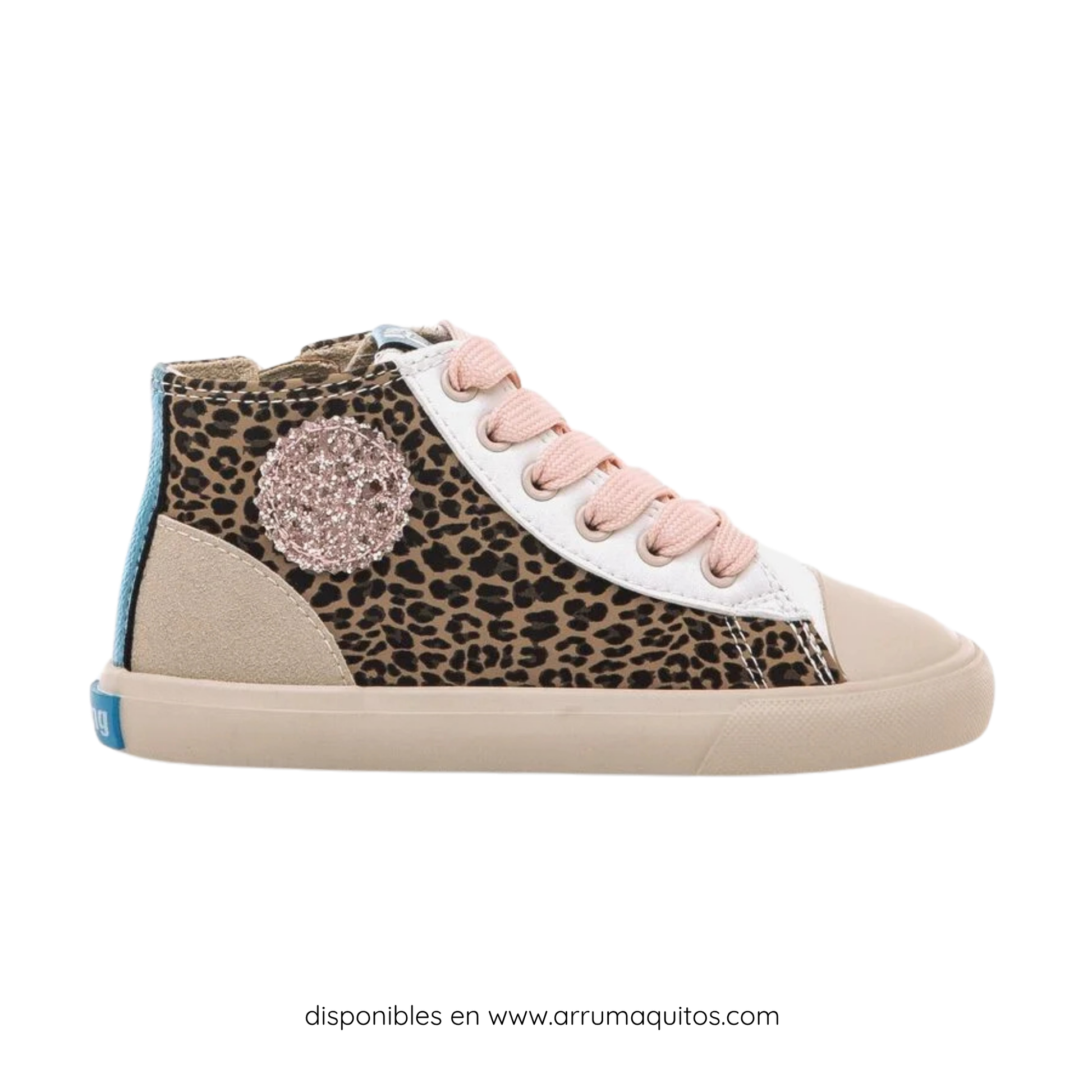 Mustang Free Leopard Glitter Vegan Bootie Barefoot Sneakers